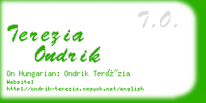 terezia ondrik business card